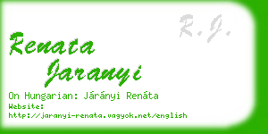 renata jaranyi business card